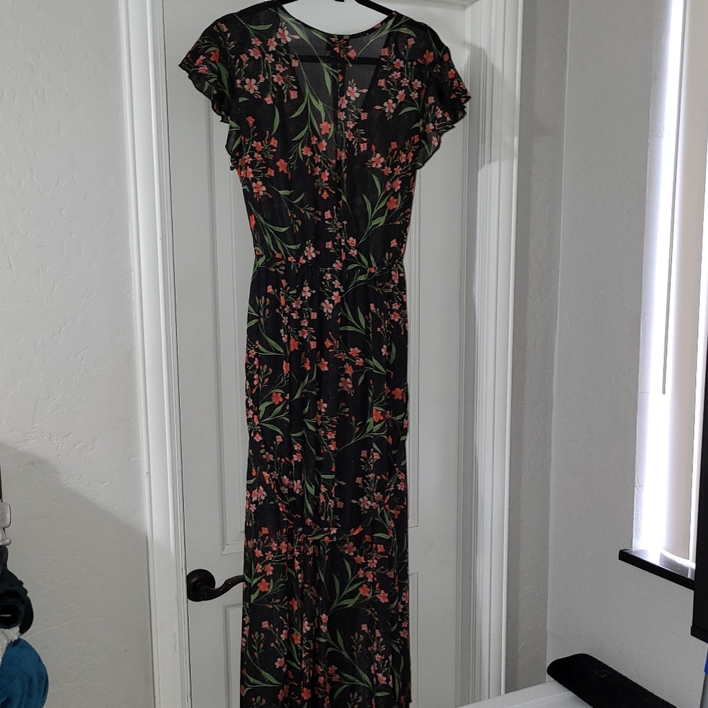 Black floral dress